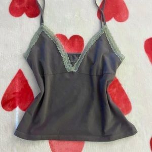 Navy Amara Lace Cami Top
